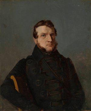 Male portrait by Bonawentura Dabrowski Oil Painting