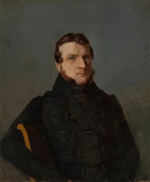 Male portrait by Bonawentura Dabrowski Oil Painting