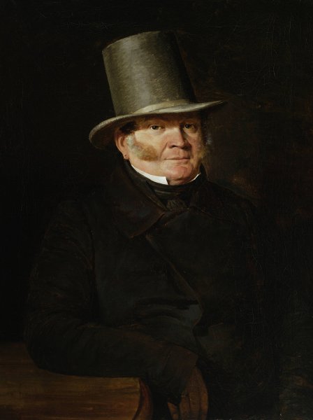 Portrait of Pawel Pellizzaro, owner of a store with prints in Warsaw  by Bonawentura Dabrowski - Hand-Painted Oil Painting Reproduction