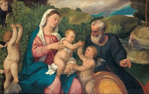 Rest On The Flight Into Egypt by Bonifacio Veronese Oil Painting