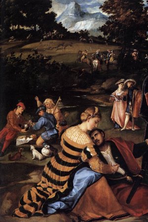 The Finding of Moses Detail Oil painting by Bonifacio Veronese