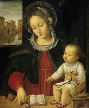 Madonna and Child by Borgognone Oil Painting