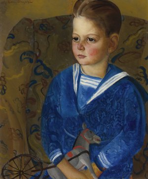 Boy In a Sailor Suit by Boris Grigoriev Oil Painting