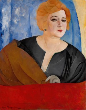 Portrait of Anne Sergeevna Sergeeva by Boris Grigoriev Oil Painting