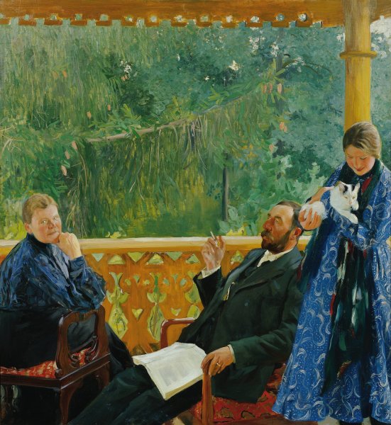 Main Product Photo of Familienbild  Painting by Boris Kustodiev