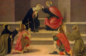 The Coronation of the Virgin by Botticelli (Follower) Oil Painting