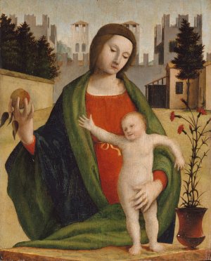 Madonna and Child by Bramantino (Bartolomeo Suardi) Oil Painting