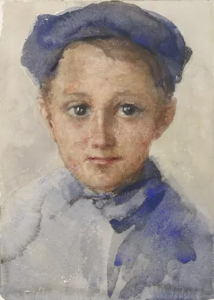Portret van een jongetje Oil painting by Bramine Hubrecht