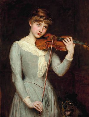 A Cavatina by Briton Riviere Oil Painting