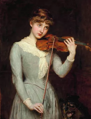 A Cavatina by Briton Riviere Oil Painting