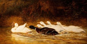 A Stern Chase is a Long Chase by Briton Riviere Oil Painting