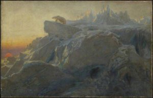Beyond Man's Footsteps by Briton Riviere Oil Painting