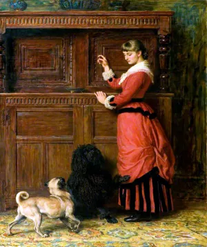 Cupboard Love by Briton Riviere - Oil Painting Reproduction