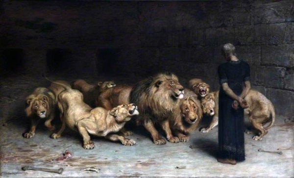 Main Product Photo of Daniel in the Lion's Den Painting by Briton Riviere