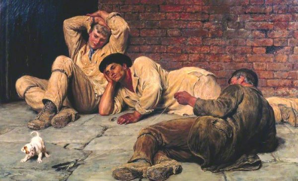 Main Product Photo of Giants at Play Painting by Briton Riviere