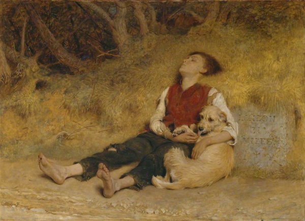 His Only Friend by Briton Riviere - Hand-Painted Oil Painting Reproduction