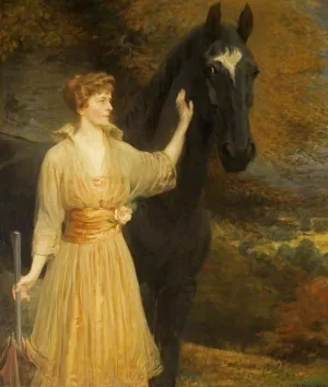 Lady Roundway of Devizes, Wiltshire by Briton Riviere - Oil Painting Reproduction