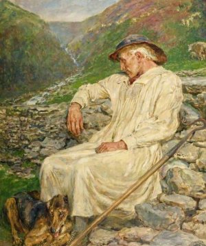 Michael and the Unfinished Sheepfold by Briton Riviere Oil Painting
