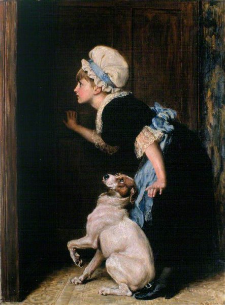 Main Product Photo of Mother Hubbard Painting by Briton Riviere