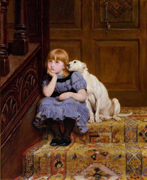 Main Product Photo of Sympathy Painting by Briton Riviere