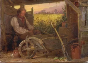 The Old Gardener by Briton Riviere Oil Painting