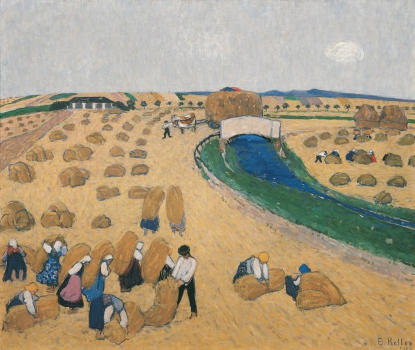 Die Ernte  by Broncia Koller-Pinell - Hand-Painted Oil Painting Reproduction