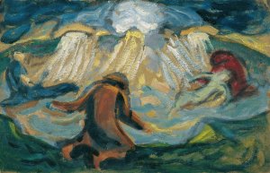 Werden und Vergehen by Broncia Koller-Pinell Oil Painting