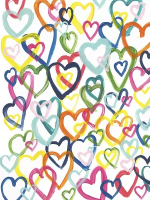 Hearts In Multiples by Bronwyn Baker Oil Painting