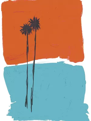 PS Palms by Bronwyn Baker Oil Painting
