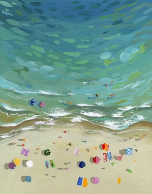 Aerial Beach Vertical by Brook Page Oil Painting
