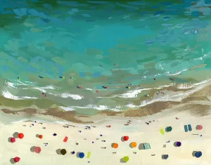 Aerial Beach by Brook Page Oil Painting
