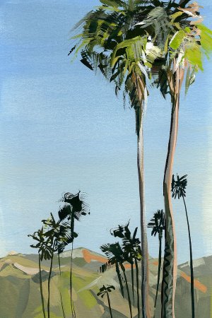 LA Palms Oil painting by Brook Page