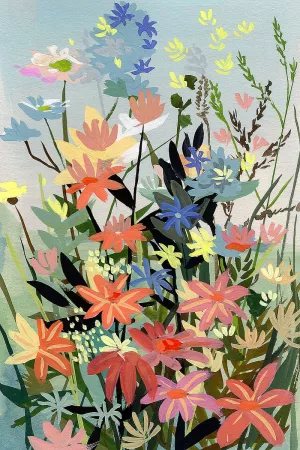 Pastel Wildflowers by Brook Page Oil Painting