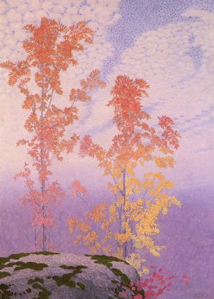 Host, Autumn by Bror Lindh Oil Painting