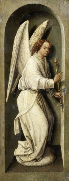 Main Product Photo of Angel of the Annunciation  Painting by Bruges Master