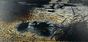 Evening Wild Ducks by Bruno Liljefors Oil Painting