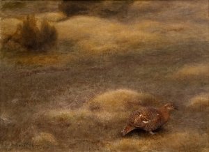Female Black Grouse by Bruno Liljefors Oil Painting