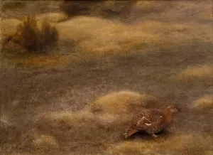 Female Black Grouse by Bruno Liljefors Oil Painting