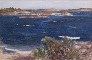Fresh Breeze by Bruno Liljefors Oil Painting