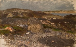 Rocky Ground by Bruno Liljefors Oil Painting