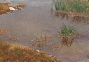 Shallow Water by Bruno Liljefors Oil Painting