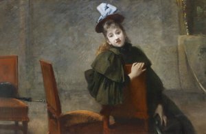 Im Wartezimmer by Bruno Piglhein Oil Painting