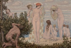 The Bathers by Bryson Burroughs Oil Painting