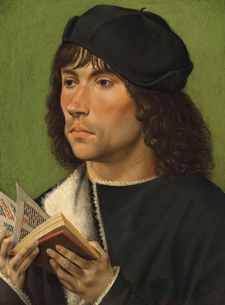 Portrait of A Man Holding a Prayer Book  by Burgundian Master - Hand-Painted Oil Painting Reproduction