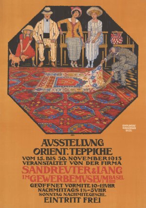 Ausstellung Orient. Teppiche - Veranstaltet von der Firma Sandreuter and Lang - im Gewerbemuseum by Burkhard Mangold Oil Painting