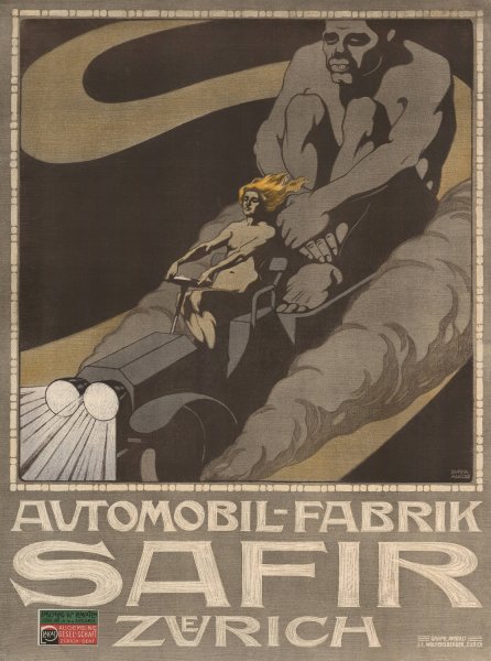Main Product Photo of Automobil-Fabrik Safir Zurich  Painting by Burkhard Mangold
