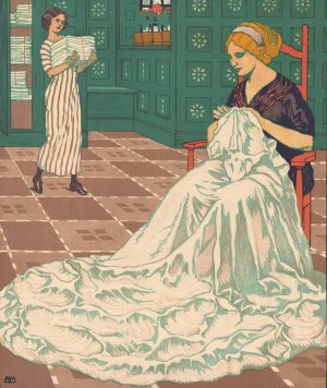 Brautausstattungen Zuberbuhler and Co. by Burkhard Mangold Oil Painting