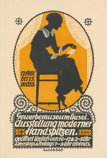 Gewerbemuseum Basel - Ausstellung moderner Handspitzen  by Burkhard Mangold - Hand-Painted Oil Painting Reproduction