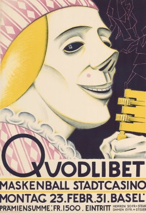 Quodlibet - Maskenball Stadtcasino by Burkhard Mangold Oil Painting