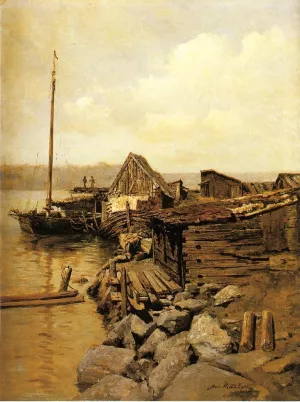 Rockport Oil painting by Burr H. Nicholls
